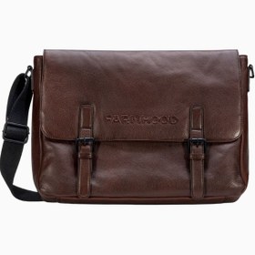 Resim Memphis Deri Evrak Çantası Messenger 38 cm Dizüstü Bölmeli Lüks - Koyu Kahverengi 