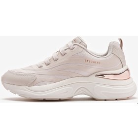 Resim Skechers Women's Beige Hazel - Step N Flow Lace-Up Sports Sneaker 