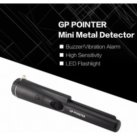 Resim Alfa Gp Pointer Siyah Altın Metal Dedektörü Pinpointer Pil + Çanta Hediye 