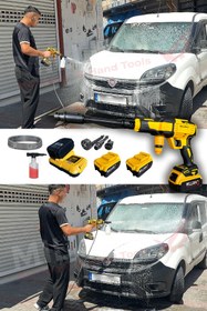 Resim AboutThePerfect Alet seti: Şarjlı yıkama, kriko, kompresör ve tamir kiti 