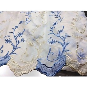 Resim Tül Perde-Keten-Nakışlı-Örgülü 