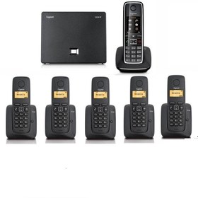 Resim Gigaset C530 Aanalog-IP 6 Dahili Telsiz Kablosuz Telefon Santrali 