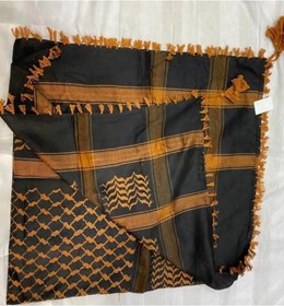 Resim Arwoan Puşi Boyunluk Şal - Turuncu-siyah Turuncu-siyah Turuncu - Siyah 