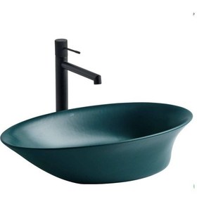 Resim Lena - Tezgah Üstü Porselen Lavabo Yeşil Outlet - Eh-4610my- Diğer 