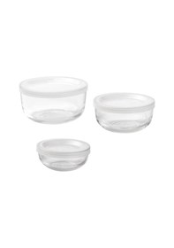 Resim Ikea Bestamma Cam Saklama Kabı Seti - 3 Lü Set - Yuvarlak 
