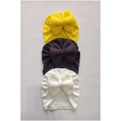 Resim Kurdelalı Bebek Bone Bandana Seti 