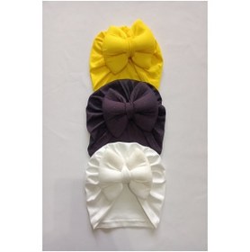 Resim Kurdelalı Bebek Bone Bandana Seti 