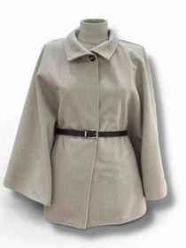 Resim Butik Taş Rengi Kaşe Panço Modelimiz 