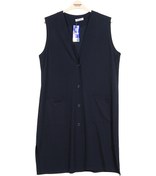 Resim Hesna Kadın Buğra Büyük Beden Uzun Lacivert Yelek 001 