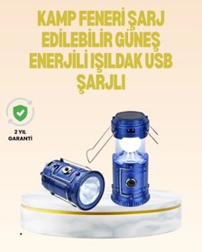 Resim Bfs Katlanabilir Usb Çıkışlı Kamp Feneri Şarj Edilebilir, Dayanıklı Ve Çok Fonksiyonlu Çok Renkli 