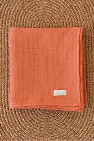 Resim elibaby %100 Organik Pamuk Çift Katlı Müslin Örtü Tarçın (75X85 CM) 