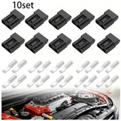 Resim Dashanshop 10 Adet Siyah 50a Pil Hızlı Bağlantı Seti Araç Römork Akü Konnektörü Bataryasız 