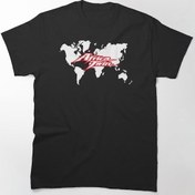 Resim Honda Africa Twin Mavi Harita Baskılı Tshirt Modeli 