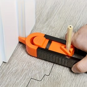 Resim 1 adet [Güvenilir ve Hassas] Kilitleme Mekanizmalı Hassas Ahşap İşleme Aletleri Seti - Ayarlanabilir Düzensiz Eğri ve Kontur İşaretleme Cetveli, Hassas DIY Projeleri için Dayanıklı Plastik / Metal, Ahşap İşleme Araçları 1-4 adet ve Aksesuarlar 