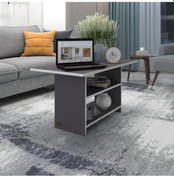 Resim Kenzlife orta salon sehpası dallas gri 060*090*50 yemek masası 