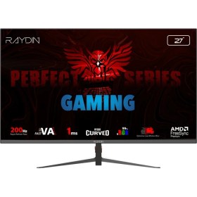 Resim Marmara Qumasch Raydın MM27RFA-200HZ, 27&amp;quot;, 1ms, 200Hz, Full Hd, 2xhdmı, Dp, Va Led, R1500 Curved, Frameless, Freesync Gaming Monitör 