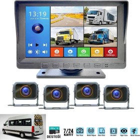 Resim Poke 4 Kameralı 7'' Dvr Sd Kayıt'lı Araç Monitör Set Full Hd Rose Mr-16 