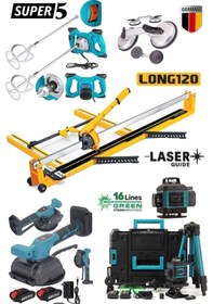 Resim Staxx Fk120k Muhteşem Seramik Usta Seti 120mm Fayans Kesme + Tokmak Vantuz - 16 Hat Lazer Hizalama 