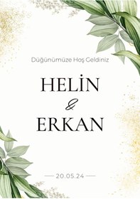 Resim zafrakreklam Kişiye Özel Nişan, Kına Gecesi, Düğün Afiş 100X150 CM Branda 