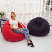 Resim 1 adet Lüks Şişme Tembel Koltuk ile Hava Pompası - Dayanıklı PVC İç/Dış Mekan Mobilyası, Taşınması ve Şişmesi Kolay, Oturma Odası, Balkon, Patio için Kırmızı Modern Tasarım - Ev Dekoru İçin Temel Ürün, Şişme Koltuk, Patio Mobilyası, Şık Mobilya, Kolay Temizlenebilir Malzeme, Çok Yönlü Oturma, Küçük Alan Yaşamı, Çağdaş Mobilya, Sağlam Yapı, Taşınabilir Oturma, Apartman Dwellers 