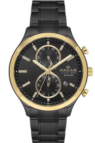 Resim Nacar SAFİR CAM SPOR SİYAH ERKEK KOL SAATİ NC33-298316G-BBCM 