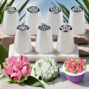 Resim 7 Parça Paslanmaz Çelik Süsleme Uçları Seti - Cupcake'ler, Kekler & Kurabiyeler için Mükemmel - Ev Aşçıları için Temel Pişirme Araçları 