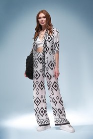 Resim EXPLOSION Desenli Yakası Püsküllü Kimono 