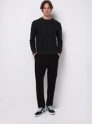 Resim Regular Fit Orta Bel Düz Paça Erkek Siyah Pantolon Colin's