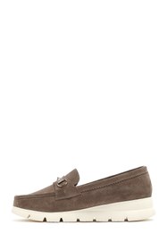 Resim Derimod Kadın Vizon Dolgu Topuklu Süet Ayakkabı,Deri Konfor Loafer 26PFD150210 