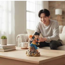 Resim One Piece Luffy Anime Figür Heykel 23 Cm Dekoratif Biblo Ev Ofis Genç Odası Hediyesi 