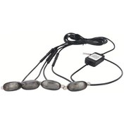 Resim Chuangyinshop 4 In 1 Rgb Renkli Dıy Izgara Dekoratif Led Ambient Işık Sedan Suv Off-road Pikap Utv Atv 