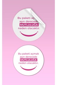Resim Hafsa Ticaret Teşekkür Etiketi Sticker (70 Adet) Flowers Tema 