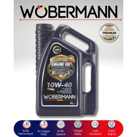Resim Wöbermann Premium 10W-40 Sentetik Motor Yağı 4 Litre - Soğuk Hava Başlangıcı ve Aktif Temizleme 