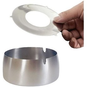 Resim 10 Adet Çelik 7 Cm Kafe Restaurant Lokanta Yuvarlak Kül Tablası Küllük Cin956-10 