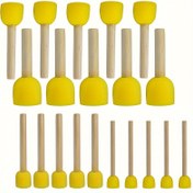 Resim 20 Adet Yuvarlak Sünger Fırça Seti, 4 Farklı Boyutta, Akrilik ve El İşleri İçin İdeal, Profesyonel Sanat Kullanımı İçin Uygun 