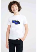 Resim Subaru Impreza Stı Blue Baskılı Unisex Çocuk Beyaz T-Shirt 