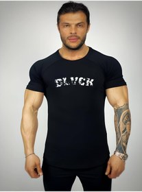 Resim Black İstanbul Black Baskılı Fitness T-shirt 