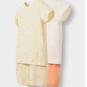 Resim DeFacto Kız Bebek 4'lü Pijama Takımı Yıldız Desenli Kısa Kollu Penye Üst Beli Lastikli Şort - E1555A525HSOG189 