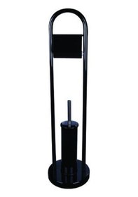 Resim Maxiflow Klozet Fırça & Kağıtlık Ayaklı Set 80cm Siyah Diğer 