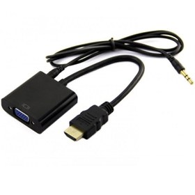 Resim Gomax HDMI To Vga Dönüştürücü Ses Kablosu Siyah 