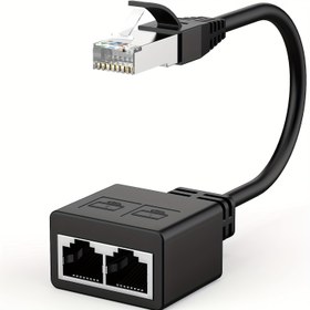 Resim RJ45 Ağ Ethernet Adaptörü Splitter, esbeecables 1 Erkekten 2 Dişiye LAN Ethernet Splitter Adaptörü Uygun Super Cat5, Cat5e, Cat6, Cat7, Cat8 
