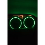 Resim Bi Moda 1 Takım 20 Cm(2 Adet)Neon Rgb LED Midrange Kapağı Işıklı Midrange Hoparlör Kapağı Adaptör Kumanda 