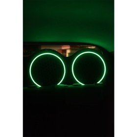 Resim Bi Moda 1 Takım 20 Cm(2 Adet)Neon Rgb LED Midrange Kapağı Işıklı Midrange Hoparlör Kapağı Adaptör Kumanda 