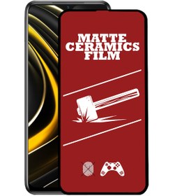 Resim Xiaomi Poco M3 Tam Kaplayan Mat Seramik Ekran Koruyucu 