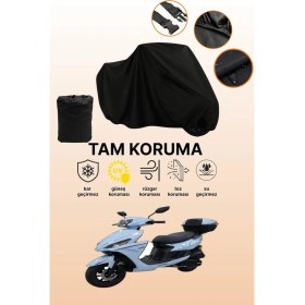 Resim Dokaca Siyah Kral Motor Ares 125 Uyumlu Motor Branda, Koruyucu Örtü, Motosiklet Brandası 