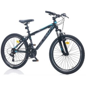 Resim Corelli Felix 3.2 - 24 Jant 12'' Kadro Dağ Bisikleti - Siyah Turkuaz / Gri Siyah Turkuaz / Gri 