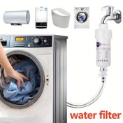 Resim Çamaşır Makinesi Su Filtresi Ön Filtre, Değiştirilebilir PP Kartuş, Evsel Su Arıtma Cihazı, Çamaşır, Tuvalet, Duş, Su Isıtıcı, Musluk, Mutfak ve Banyo Aksesuarları için 