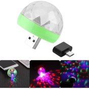 Resim SepeteGelsin 4w Usb Müzik Ritimli Ledli Sihirli Disko Topu Mikro Usb Otg Adaptörü Hediye 