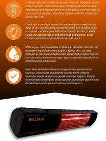 Resim GOLDSUN Aqua Plus 2000 Watt GSA20PLG Düşük Işıklı Kumandalı Suya Dayanıklı Elektrikli İnfrared Isıtıcı-Siyah 