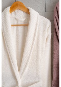 Resim Oznhome Krem-pudra Çift Kişilik 6 Parça Bornoz Seti Krem - Pudra 